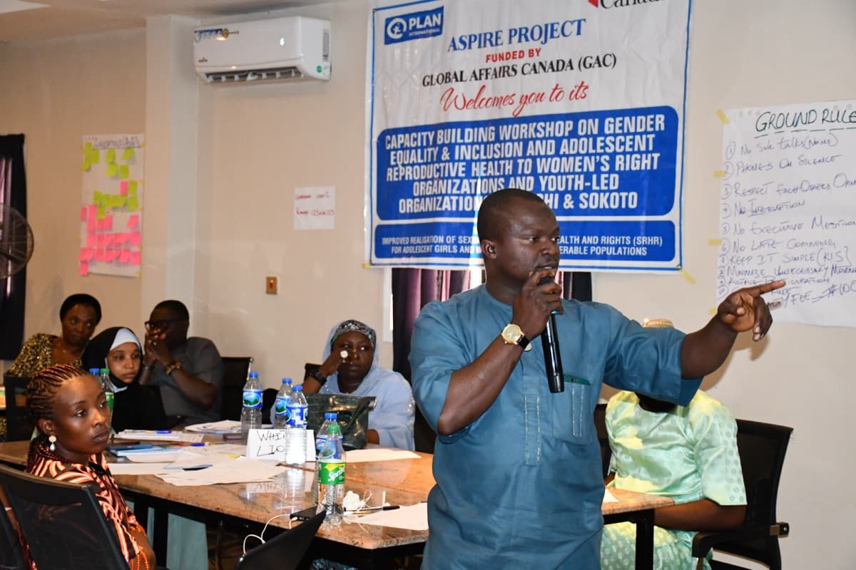 Speaker presenting at a capacity building workshop